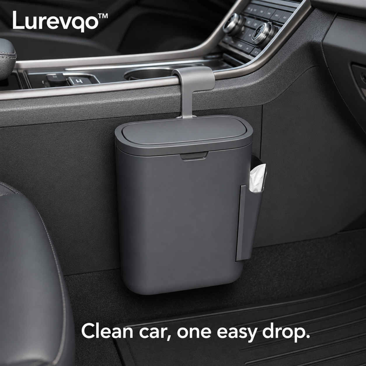 Lurevqo™ PivotBin Side-Mount Car Trash Can