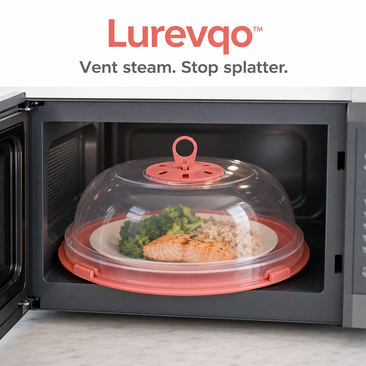 Lurevqo™ SteamDial Adjustable Microwave Splatter Cover