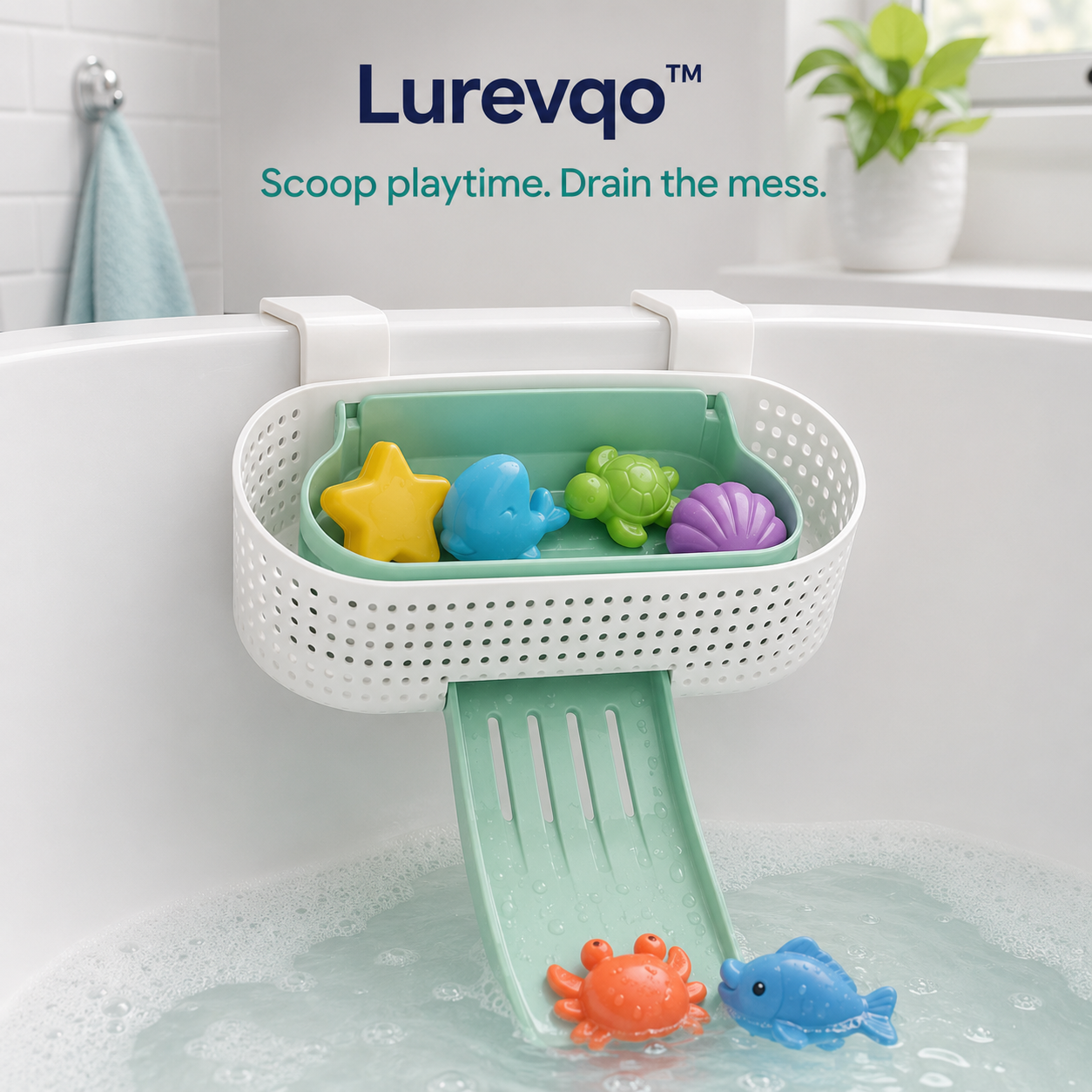Lurevqo™ DripNest Bath Toy Drying Basket