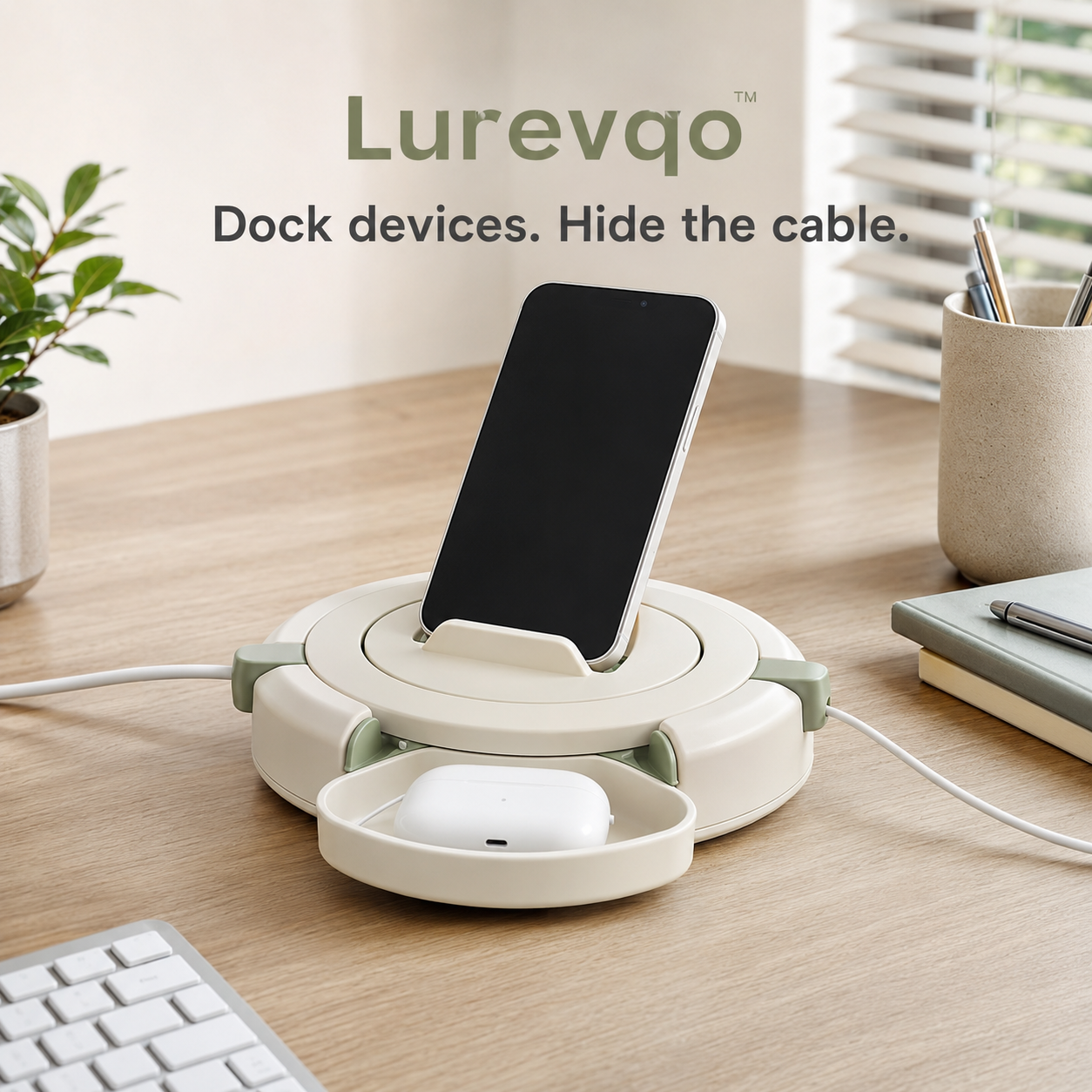Lurevqo™ OrbitDock Rotating Cable Management Station